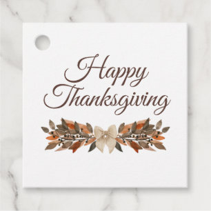 Cadeau Étiquettes neutres « Joyeux Thanksgiving »