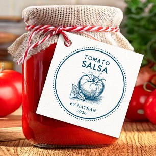 Cadeau Étiquettes salsa tomate couleurs personnalisées