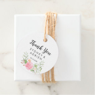 Cadeau Étiquettes Spring Peony Mariage Merci Favoriser