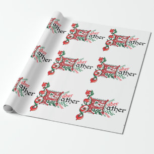 Cadeau F est pour le papier d'emballage de Papa