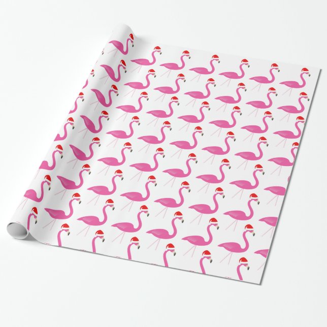 Cadeau Fa la la la Flamant rose Papier d'enveloppement de (Déroulé)