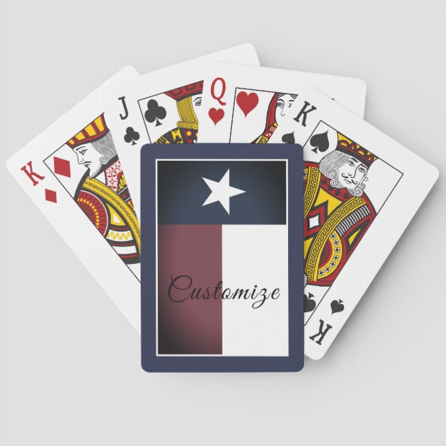 Cadeau fait sur commande de cartes de jeu du Texas (dos)