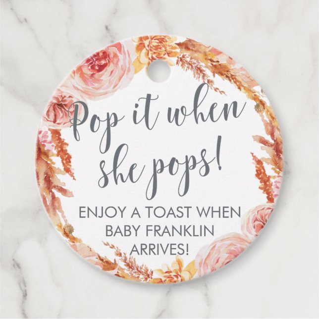 Cadeau Fall Pop it lorsqu'elle lance des étiquettes de fa (Devant)