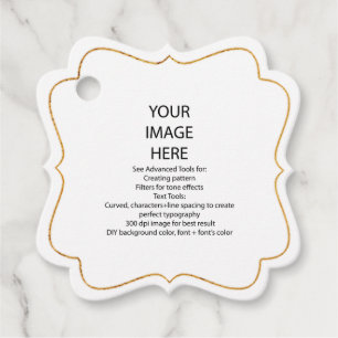 Cadeau Faux doré, étiquettes cadeaux carrées fantaisie pe