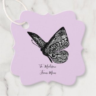 Cadeau Favoriser les étiquettes avec beau papillon embell