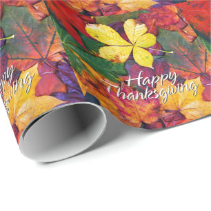 Cadeau Feuilles d'automne 5 papier d'enveloppement