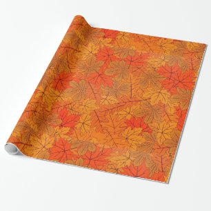 Cadeau Feuilles d'automne Papier d'enveloppement de conce