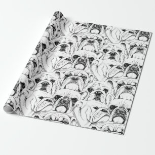 Cadeau Feuilles de papier à envelopper sans soudure Bulld
