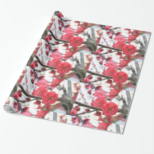 Cadeau fleurs de prune fleurs rose de printemps 2 papier