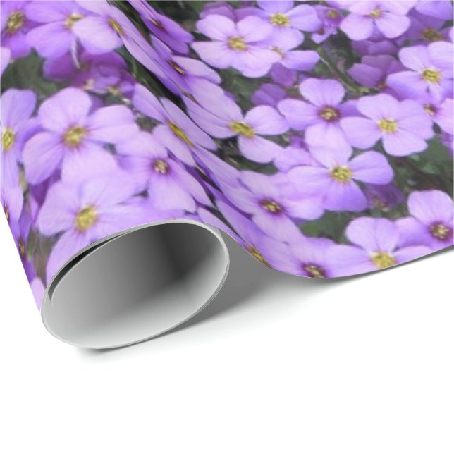 Cadeau Fleurs violettes Enveloppant Violets Papier (Coin rond)