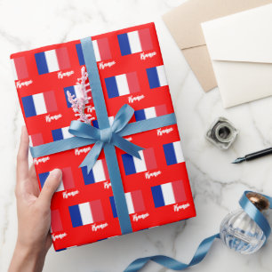 Cadeau France Papier d'emballage, Drapeau français patrio
