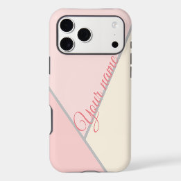 Cadeau Géométrique de Bloc de Couleur Rose Pastel