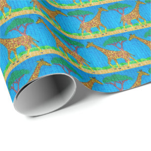 Cadeau Girafe - Papier d'emballage