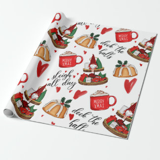 Cadeau Gnome de Noël, Gâteau, Coeurs Beau Papier