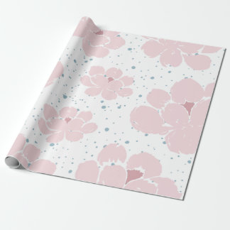 Cadeau Grand Boho rose tendance papier d'enveloppement fl