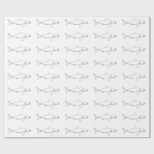 Cadeau Grand papier d'emballage de requin blanc
