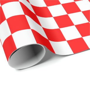 Cadeau Grand papier d'emballage rouge et de blanc de