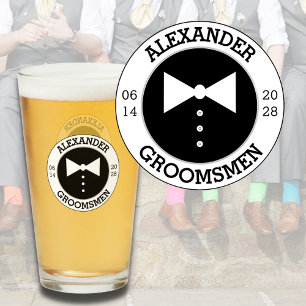 Cadeau Groomsmen   Nom Bow Cravate Mariage Verre d