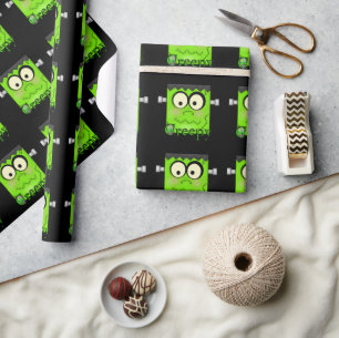 Cadeau Halloween Frankenstein Papier d'emballage de vacan