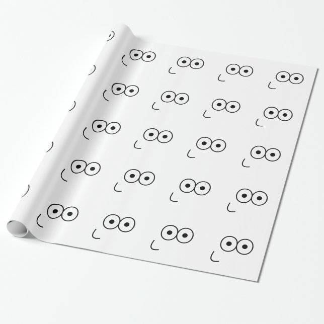 Cadeau Happy Eyes and Mouth - Papier d'enveloppement (Déroulé)