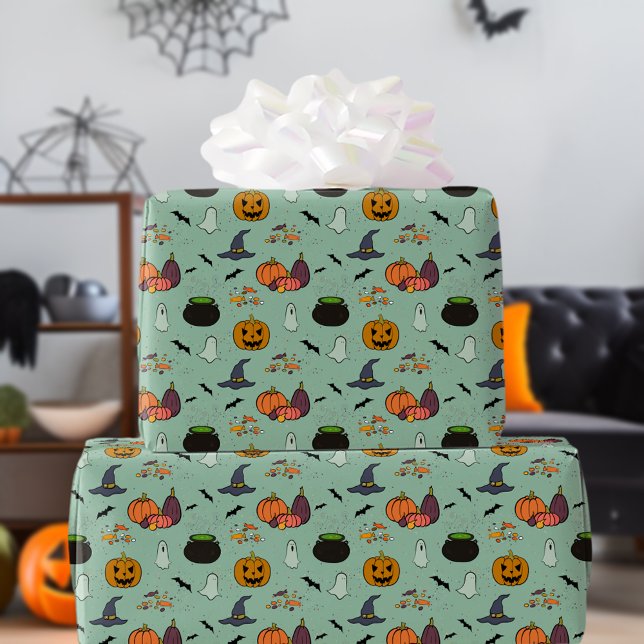 Cadeau Happy Halloween II papier enveloppant (Créateur téléchargé)