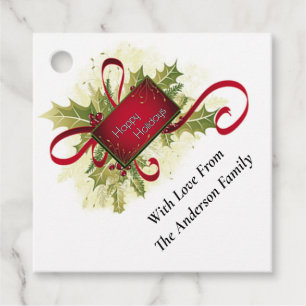 Cadeau Happy Holidays Favoriser les étiquettes