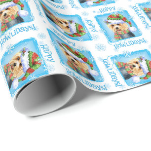 Cadeau Happy Howlidays Australian Terrier Wrapping Papier
