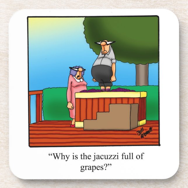 Cadeau Hilarious Vin Humour Dessous de verre (Devant)