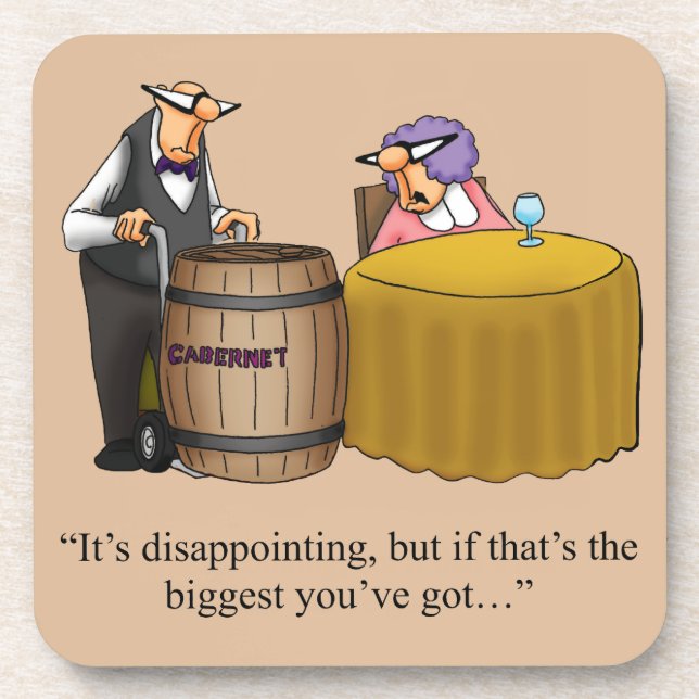 Cadeau Hilarious Vin Humour Dessous de verre (Devant)