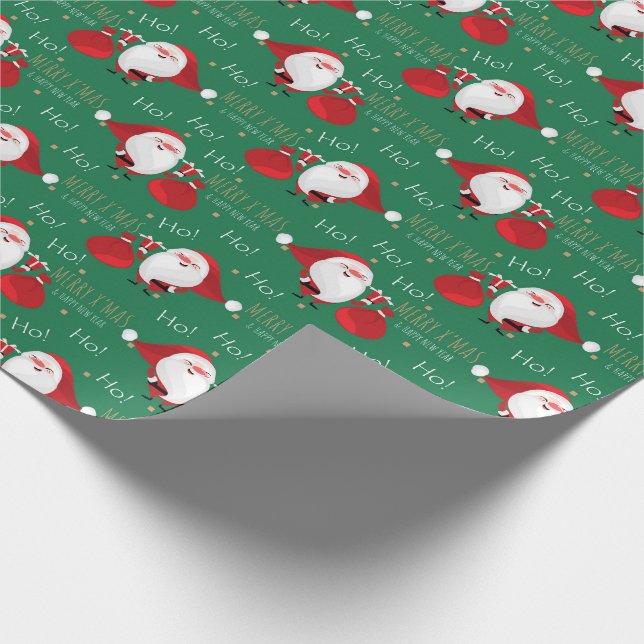 Cadeau Ho Ho Ho Père Noël Papier Enveloppant (Coin)
