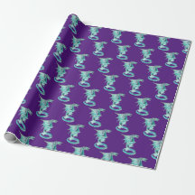 Imaginaire Sky Blue Dragon Wrapper Papier violet