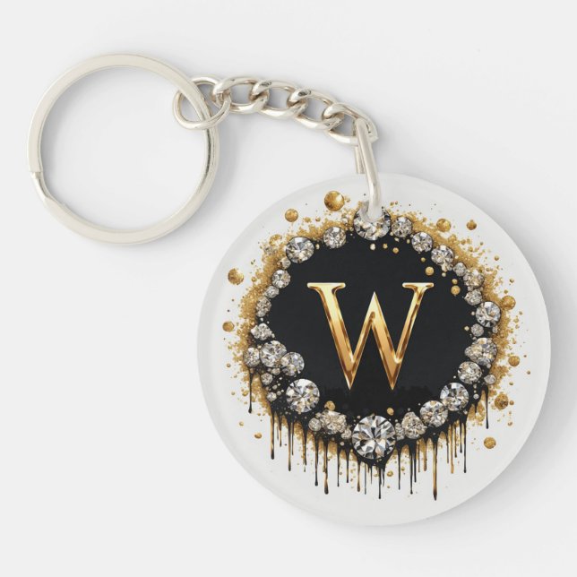 Cadeau Initiale Monogramme Or W Pour Elle (Devant)