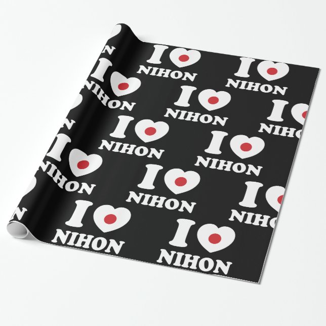 CADEAU J'AI LE COEUR [AMOUR] NIHON WRAPPER PAPIER (Déroulé)