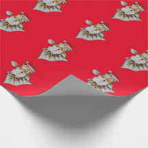 Jaunty Santa Hat Goldfish Papier d'enveloppement d