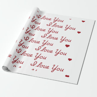 Cadeau Je T'Aime Envelopper Du Papier