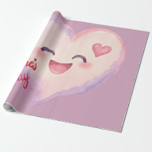 Joli papier d'emballage de cœur pour la Saint-Vale