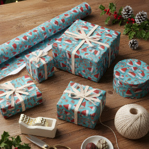 Cadeau Joli papier d'emballage de Noël 