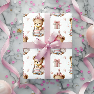 Cadeau Joli papier d'emballage pour fête d'anniversaire O