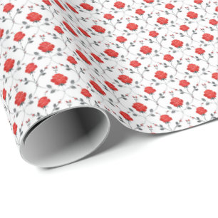 Cadeau Joli Roses rouges et Roses Buds Papier d'enveloppe