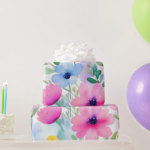 Cadeau Jolie fleurs roses Papier à envelopper