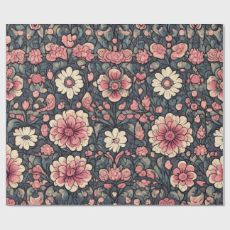 Cadeau Jolis fleurs colorés Papier d'emballage