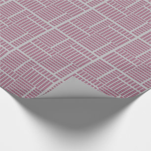 Cadeau Jour de mariage, Papier à enveloppement rose-gris-