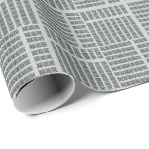 Cadeau Jour de mariage, Papier d'enveloppement argent-cad