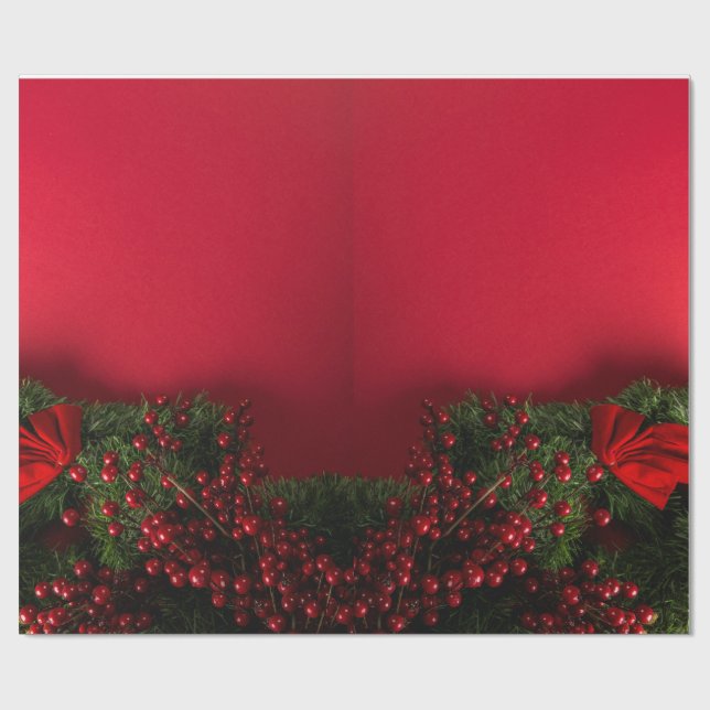 Cadeau Joyeuses vacances Papier d'enveloppement de Noël (Plat)