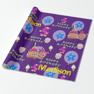Cadeau Joyeux 5 Anniversaire Ballons papier d'enveloppeme
