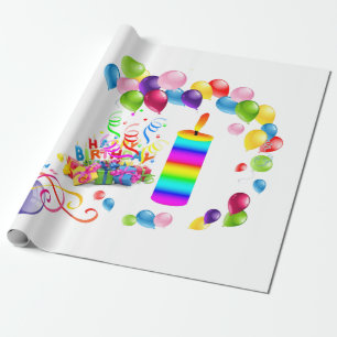 Cadeau Joyeux Anniversaire Ballons à bougie en papier