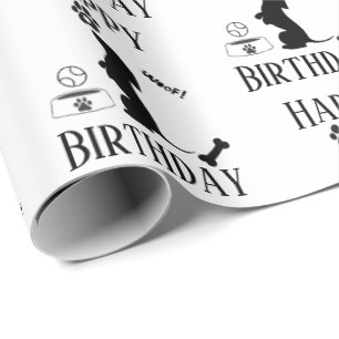 Cadeau Joyeux Anniversaire Dachshund papier d'enveloppeme