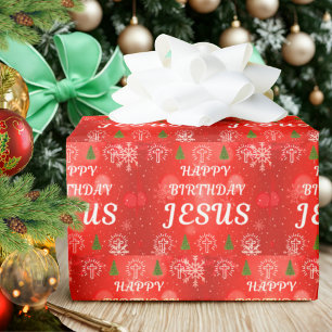 Cadeau Joyeux Anniversaire Jésus Papier Cadeau, Noël