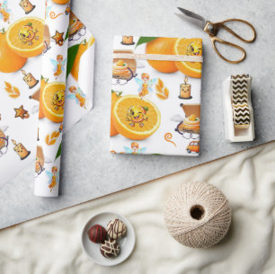 Cadeau Joyeux Anniversaire Oranges Gâteau Bougie Papier C