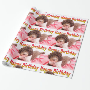 Cadeau Joyeux Anniversaire Papier d'Emballage Chien Labra